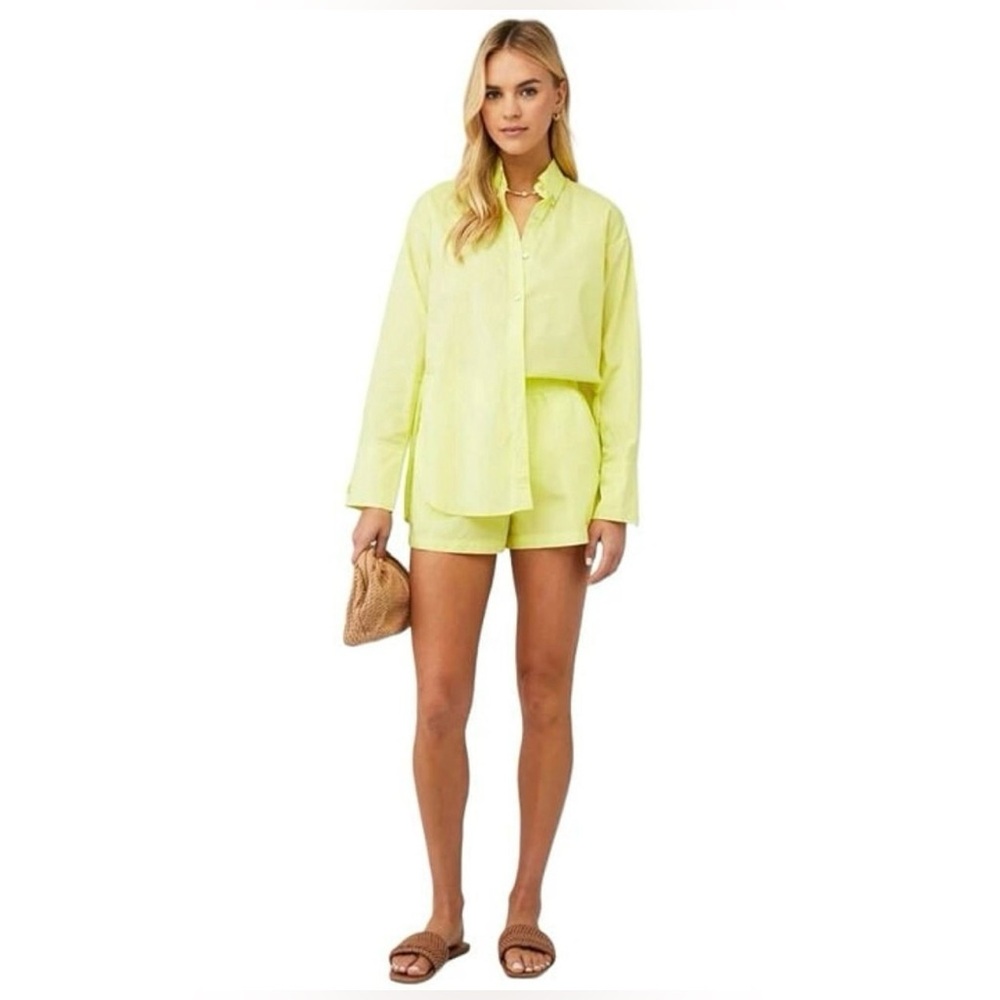 Araminta James Womens Yellow Shirt and Shorts Set Size S
